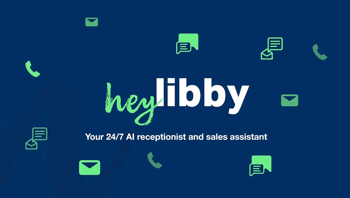 HeyLibby AI virtual receptionist website interface